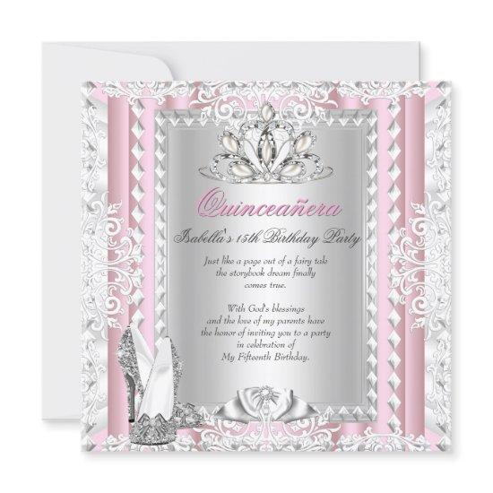 Quinceanera 15th Birthday Party Pink Shoes Deco