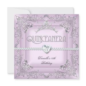 Quinceanera 15th Birthday Party Pink Tiara Silver