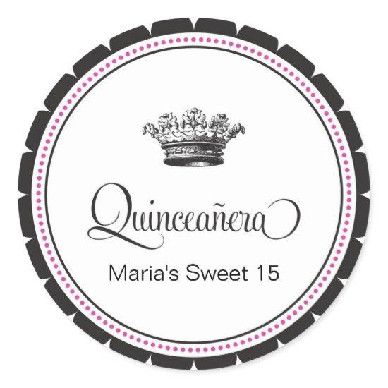 Quinceanera 15th Birthday Party Quince Sticker