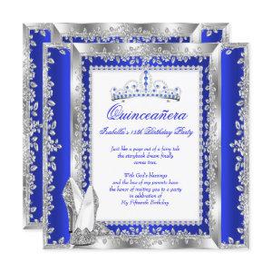 Quinceanera 15th Birthday Party Royal Blue Silver