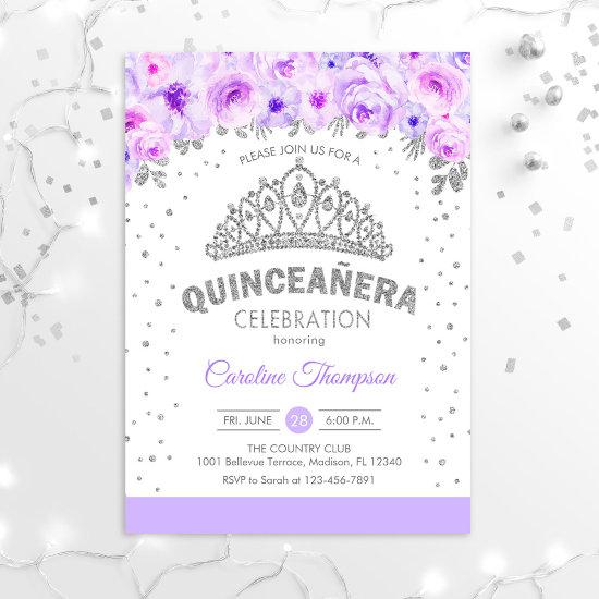 Quinceanera 15th Birthday Party - Silver Purple