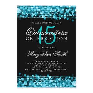 Quinceanera 15th Birthday Party Sparkles Turquoise