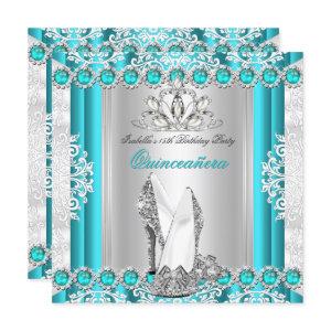 Quinceanera 15th Birthday Party Teal Blue Heels