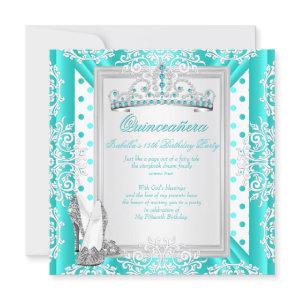Quinceanera 15th Birthday Party Teal Blue Spots