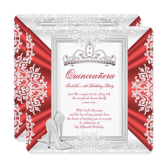 Quinceanera 15th Birthday Party White Red