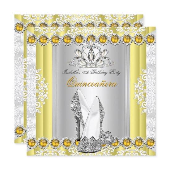 Quinceanera 15th Birthday Party Yellow Gold
