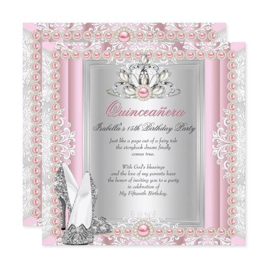 Quinceanera 15th Birthday Pearl Light Pink Heels