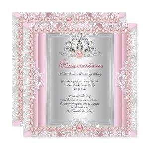 Quinceanera 15th Birthday Pearl Light Pink