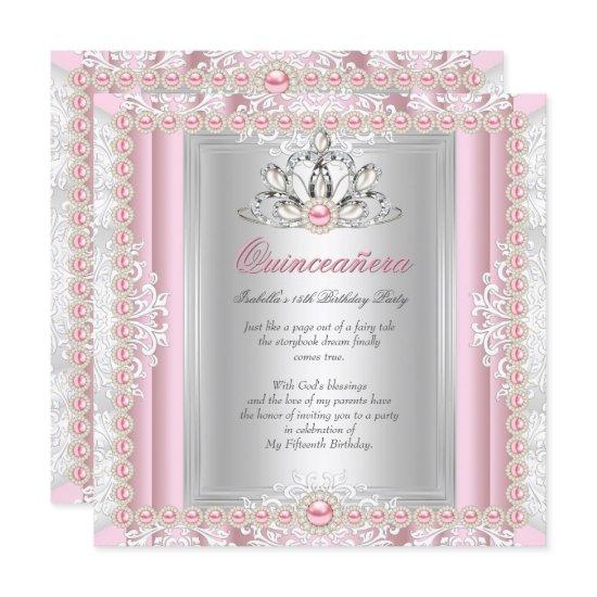 Quinceanera 15th Birthday Pearl Light Pink