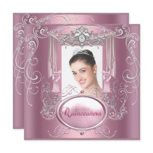 Quinceanera 15th Birthday Pink Silver Star