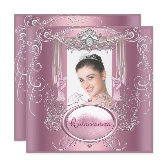 Quinceanera 15th Birthday Pink Silver Star