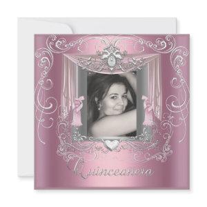 Quinceanera 15th Birthday Pink Silver Star