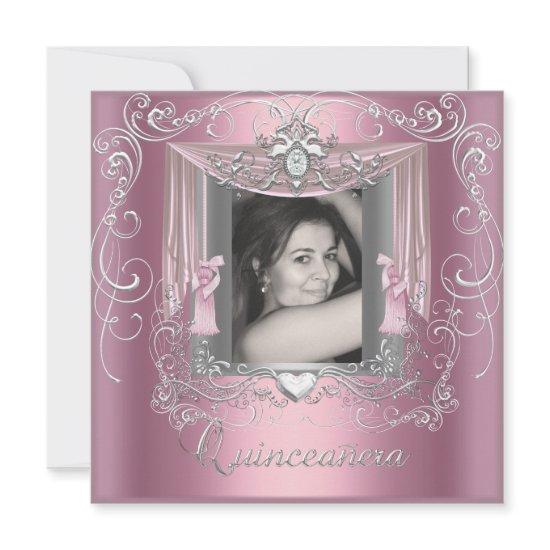 Quinceanera 15th Birthday Pink Silver Star