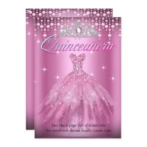 Quinceanera 15th Birthday Pretty Pink Dress Tiara