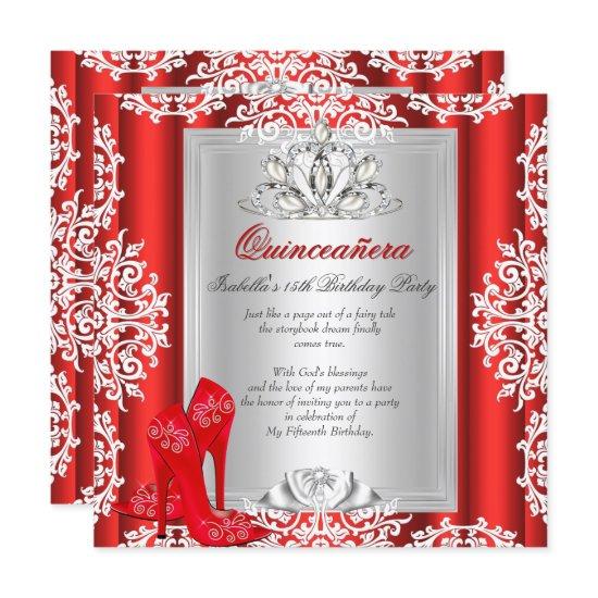 Quinceanera 15th Birthday Red Shoes 2