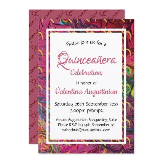Quinceañera 15th Birthday Retro Personalized ROSE