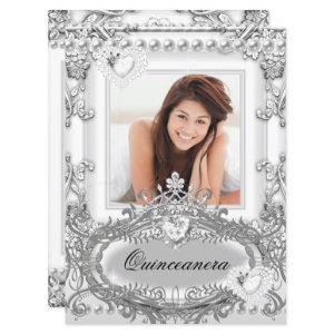 Quinceanera 15th Birthday Silver White