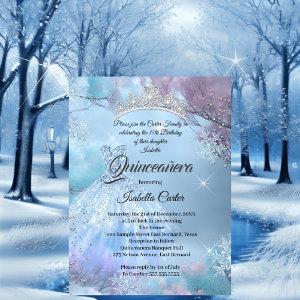 Quinceanera 15th Cinderella Blue purple pink