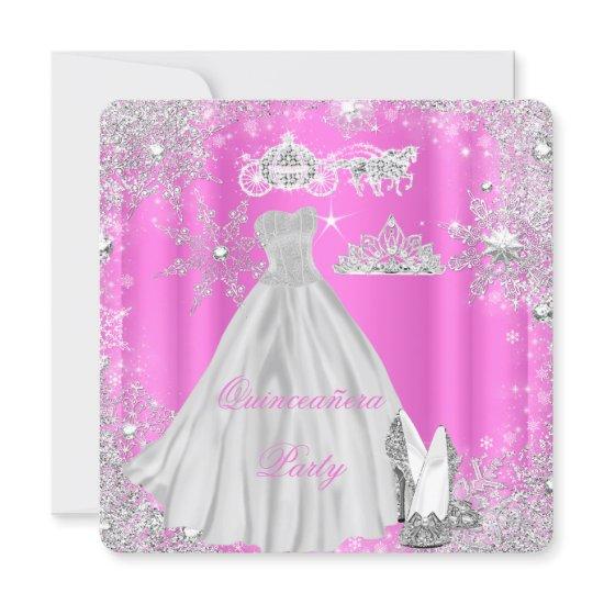 Quinceanera 15th Cinderella Pink Birthday Party