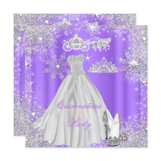 Quinceanera 15th Cinderella Purple Birthday Party