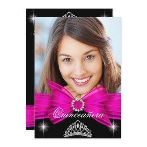Quinceanera 15th Hot Pink Black Birthday Party 2