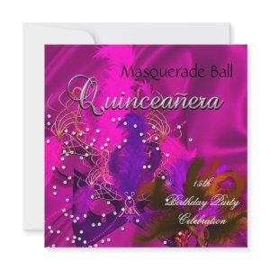 Quinceanera 15th Masquerade Purple Pink Masks