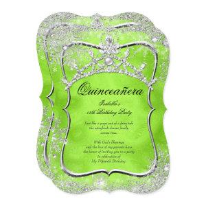 Quinceanera 15th Winter Wonderland Lime Green