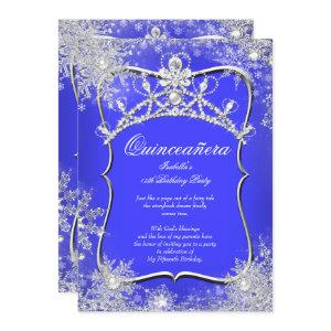 Quinceanera 15th Winter Wonderland Royal Blue