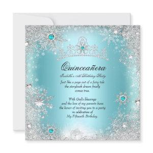 Quinceanera 15th Winter Wonderland Silver Blue 2