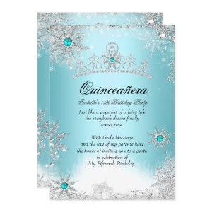 Quinceanera 15th Winter Wonderland Silver Blue 2