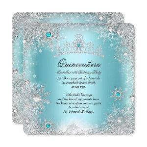 Quinceanera 15th Winter Wonderland Silver Blue 2