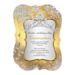 Quinceanera 15th Winter Wonderland Silver Gold