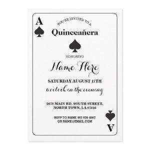 Quinceañera Ace Spades Playing Card Vegas Birthday