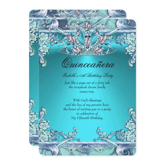 Quinceanera Aqua Teal 15th Birthday Party