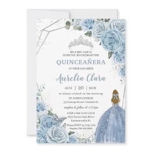 Quinceañera Baby Blue Floral Blonde Princess 15 16