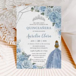 Quinceañera Baby Soft Blue Floral Princess 15 16