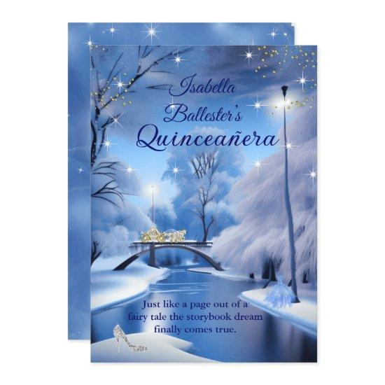 Quinceanera Birthday Blue Fairytale Carriage Dress