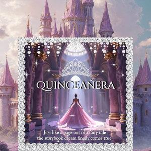 Quinceanera Birthday Castle Pink Purple Diamonds