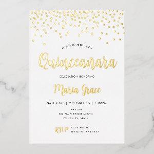 Quinceanera Birthday Gold REAL FOIL Confetti Foil