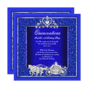 Quinceanera Birthday Horse Carriage Royal Blue