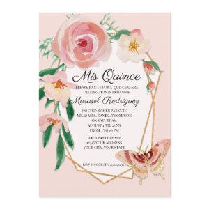 Quinceanera Birthday Party Blush Watercolor Roses