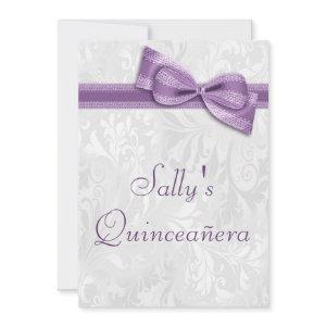 Quinceañera Birthday Party Damask and Faux Bow