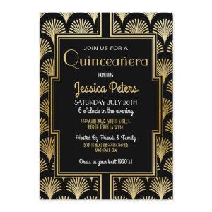 Quinceañera Birthday Party Gatsby Art Deco Gold