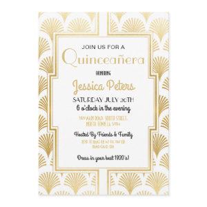 Quinceanera Birthday Party Gatsby Art Deco Gold