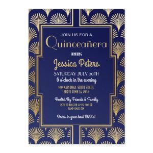 Quinceanera Birthday Party Gatsby Art Deco Gold