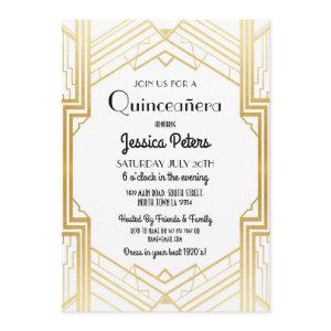 Quinceanera Birthday Party Gatsby Art Deco Invite