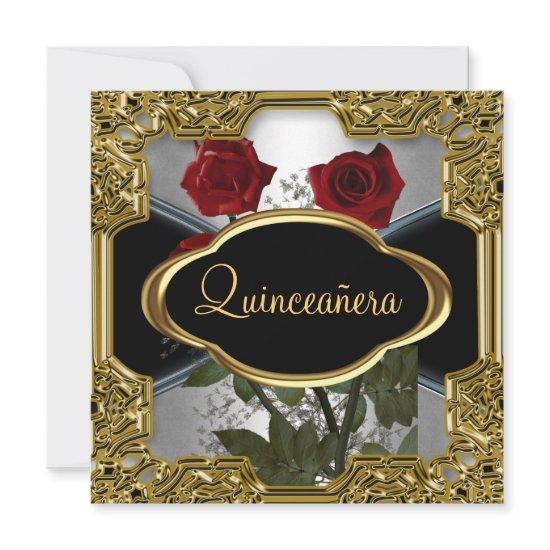 Quinceanera Birthday Party Gold Black 6