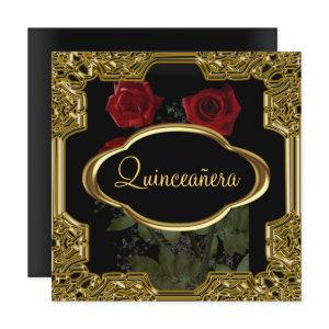 Quinceanera Birthday Party  Gold Black
