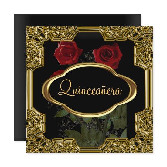 Quinceanera Birthday Party  Gold Black