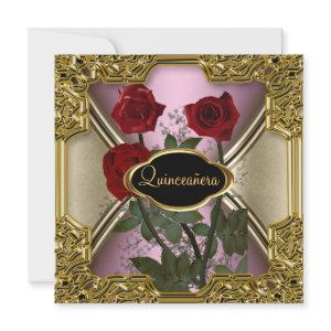 Quinceañera Birthday Party Gold Black pink 2